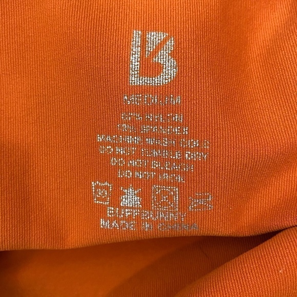BUFF BUNNY Burnt Orange Open Back Training Gym Top Med - Picture 10 of 10